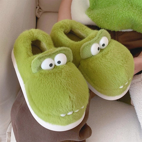 Dino Snout Plush Slippers