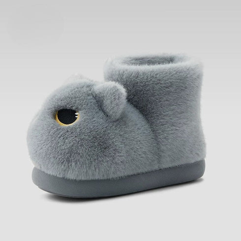 Plump Cat Ankle Plush Slippers