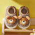 Fuzzy Bear Face Kids Slippers