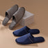 Sleek Piped Closed-Toe Slippers