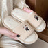 Dog-Embroidered Corduroy Home Slides