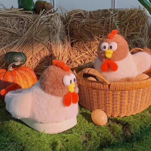 Plush 3D Chicken Cozy Slippers