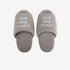 Embroidered Lettering Open Toe Slides