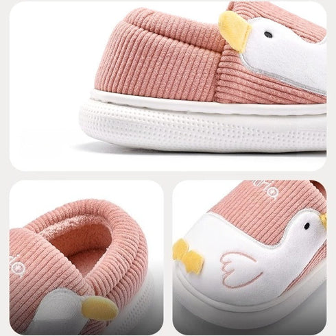 Playful Duckie Corduroy House Slippers