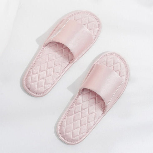 Satin Band Quilted Comfort Slides