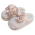 Oversized Bow Plush Home Slippers