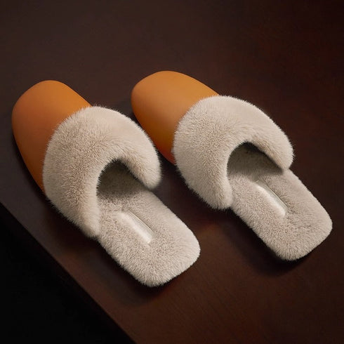 Sleek Waterproof Furry Home Slippers