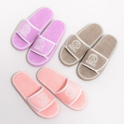 Chunky Terry Cloth Platform Slides
