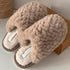 Woven Fur Effect Cozy Slippers