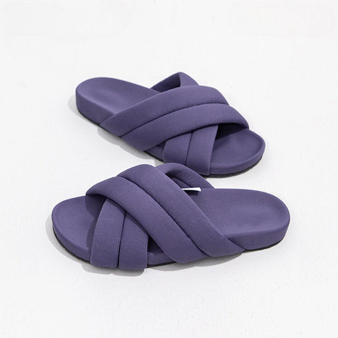 Puffy Cross Braid Comfort slides