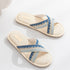 Breezy Woven Cross Strap Slides