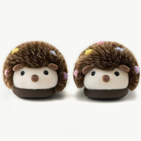 Whimsical Hedgehog Plush House Slippers