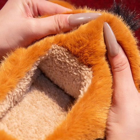 Whimsical Donkey Character Plush Slippers