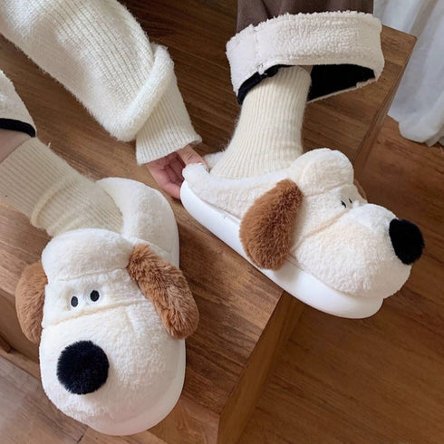 Puppy Snout Fuzzy House slippers