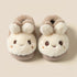 Plush Bunny Bow Kids Slippers