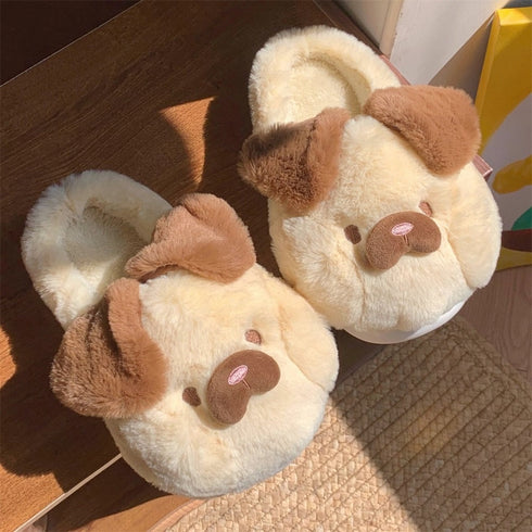 Floppy Ear Puppy Plush Slippers