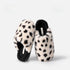 Fuzzy Spotted Indoor House Slippers