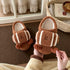 Smiling Croissant Plush House Slippers