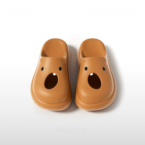 Quirky Marmot Face Platform Clogs