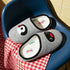 Mismatched Penguin Face House Slippers