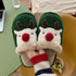 Reindeer Pom-Nose Cozy Slippers