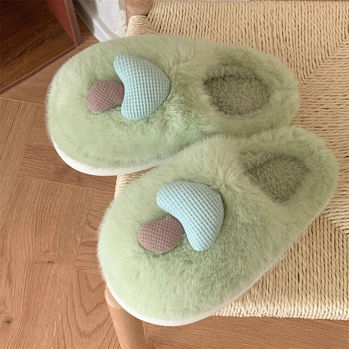 Mushroom Patch Plush House Slippers