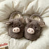 Fuzzy Pig Character House Slippers
