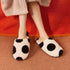 Retro Polka Dot Plush Slippers