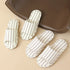 Breezy Pinstripe Linen Home Slides