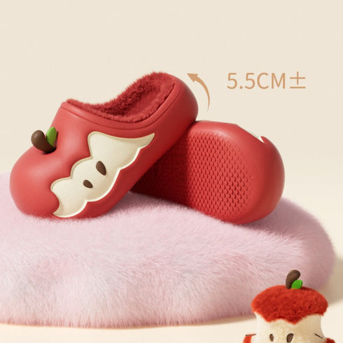 Apple Core Plush Clogs