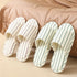 Breezy Pinstripe Linen Home Slides