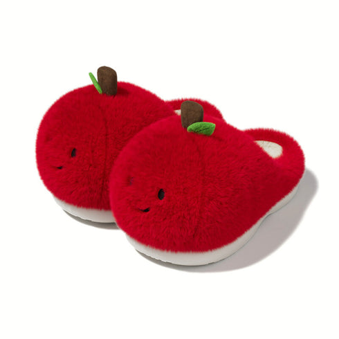 Apple Plush Stem Slippers