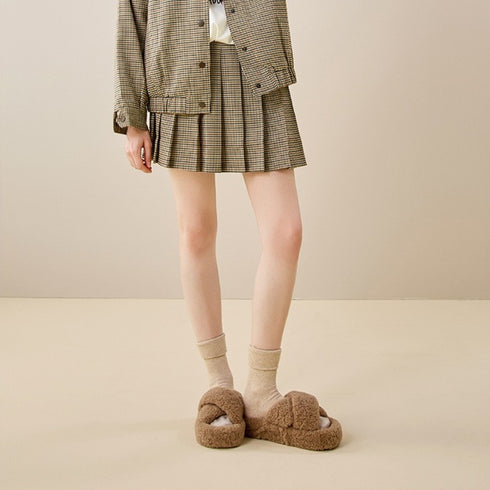 Teddy Cross Slippers