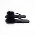 Feather Puff Strap Flip Flops