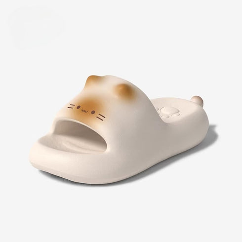 Playful Cartoon Cat Foam Slides