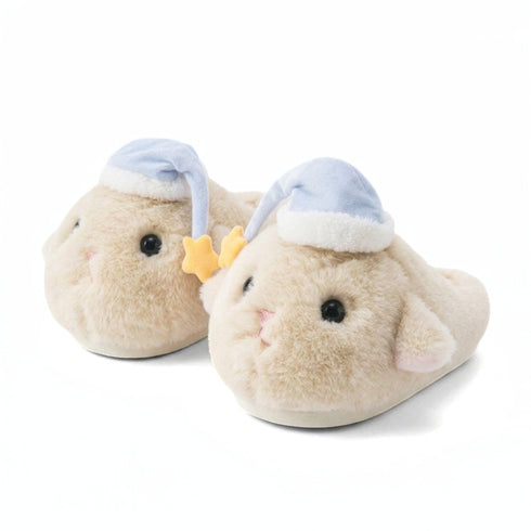 Sleepy Lamb Nightcap Plush Slippers