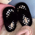 Fuzzy Checkerboard Plush Flip Flops