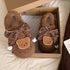 Teddy Bow Sherpa House Slippers