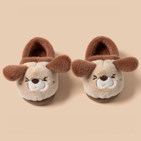Fuzzy Cartoon Animal Plush Slippers