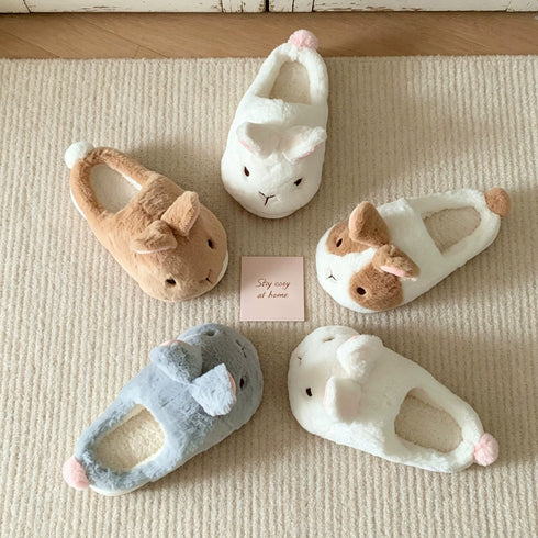 Hop Around Bunny Face Slippers