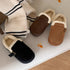 Cozy Buckle Strap Furry Clogs