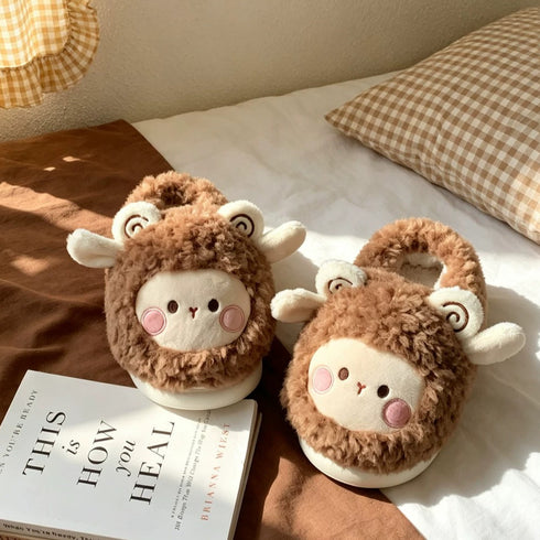 Blushing Lamb Fleece Indoor Slippers