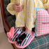 Striped Kitty Charm Home Slippers