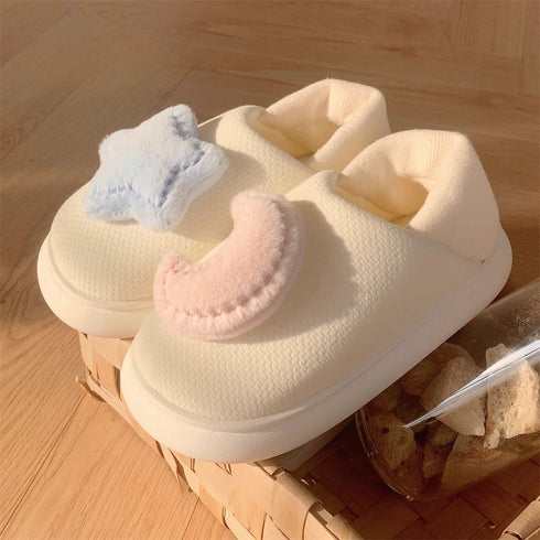 Star Moon Plush House slippers
