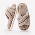 Plush Cross Band Fuzzy Slippers