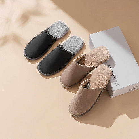 Low-Profile Fleece Lounge Slippers