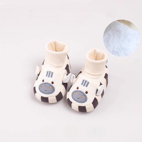 Playful Zebra Knit Infant Boots
