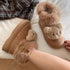 Bear Patch Fluffy Cuff Boots