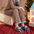 Plush Lamb Polka Dot Slippers
