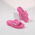 Chunky Sherpa Adjustable Platform Slippers